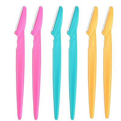 6 Pcs Eyebrow Razors Multipurpose Fine Hair Remover Precisely Eyebrow Trimmer Portable Facial Hair Sharp Removers