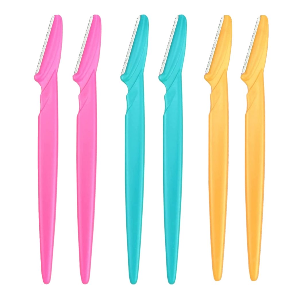 6 Pcs Eyebrow Razors Multipurpose Fine Hair Remover Precisely Eyebrow Trimmer Portable Facial Hair Sharp Removers