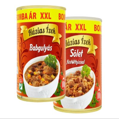 Hazias Izek XXL Hungarian Cholent (Solet) and Bean Goulash (Gulyas) Selection 800g [Pack of 2]