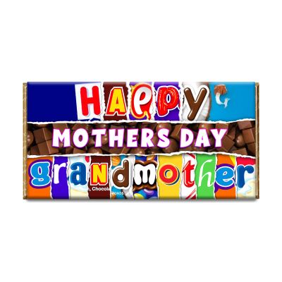 Happy Mother's Day Grand Mother Chocolate Bar Gift Wrapper Label Gift Present For Mummy, Granny, Grandma (#810) (without chocolate bar)