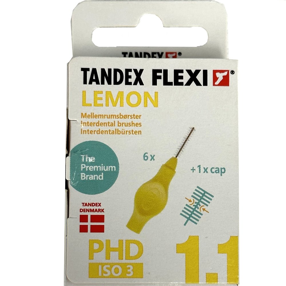 Tandex Interdental Brush - Lemon, 1.1mm, Soft, Yellow, Pack of 2