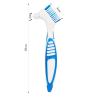 4 Pcs Denture Toothbrush, Double Bristle Head Denture Cleaning Brush Set, Portable False Teeth Brushes for Denture Care Denture Cleaner (4 Colors) view 3