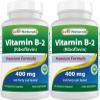 Best Naturals Vitamin B2 (Riboflavin) 400mg - Veggie Capsules - Conezyme Precursor - 120 Count (120 Count (Pack of 2)) view 1