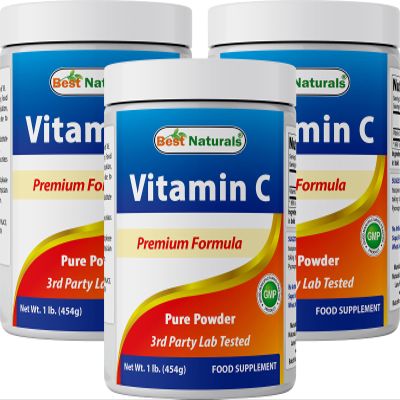 Best Naturals 100% Pure Vitamin C Powder 1 lb (454 grams) Powder (Also Called Ascorbic Acid) (1 LB (Pack of 3))