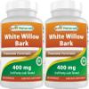 Best Naturals White Willow Bark 400 mg 180 Capsules (180 Count (Pack of 2)) view 1