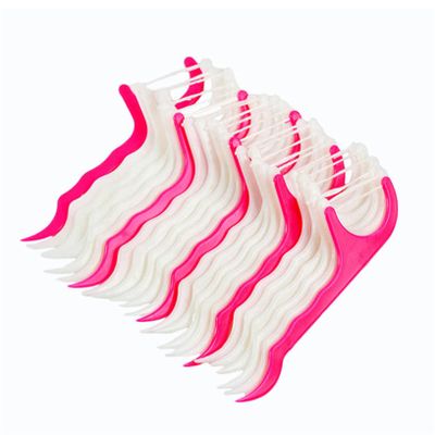 25Pcs Dental Floss Picks High Toughness Toothpicks Sticks Portable Interdental Brush
