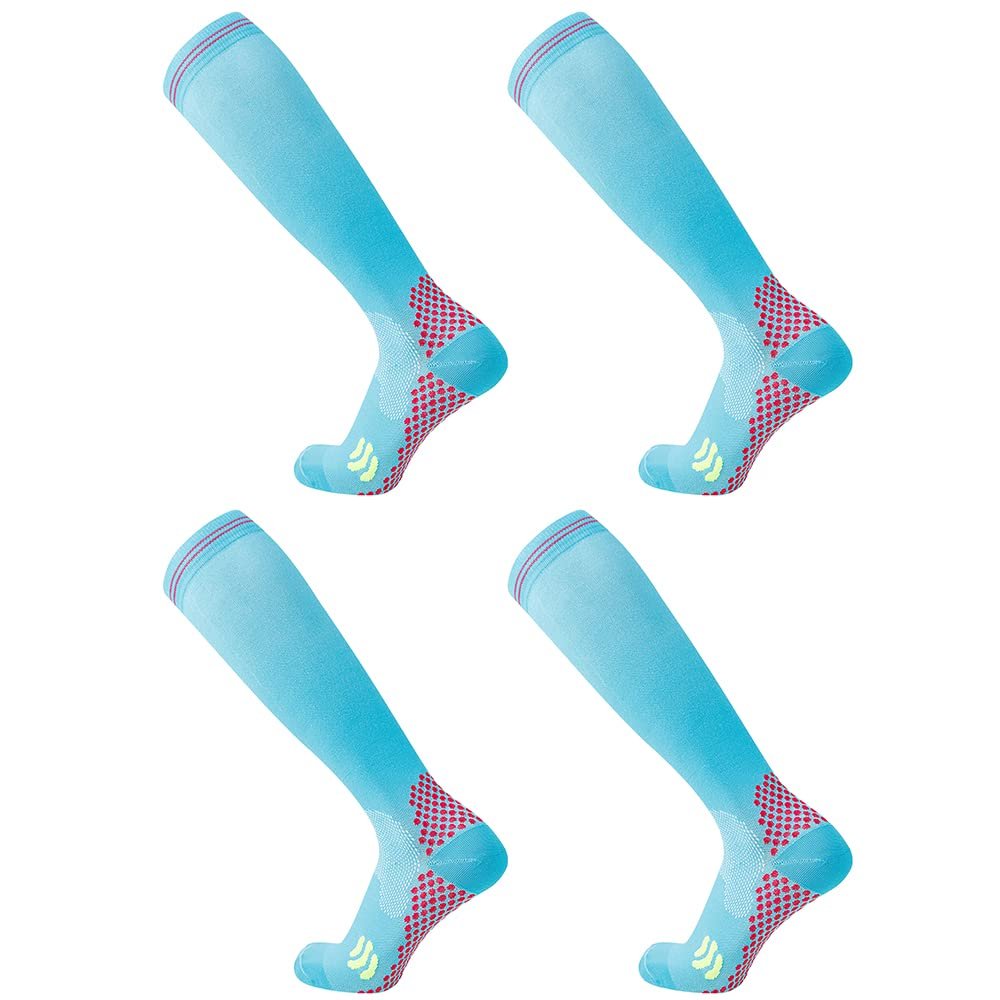 Odtmger Compression Socks (2 Pair) for Men and Women 20-30 mmHg Compression Stockings Circulation for Cycling Running Support Socks
