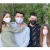 Glcksschmiedin - Set of 5 fabric masks in black for adults, cotton, 3-ply, breathable, washable and perfect fit with soft adjustable rubbers, men and women (5 black) view 4
