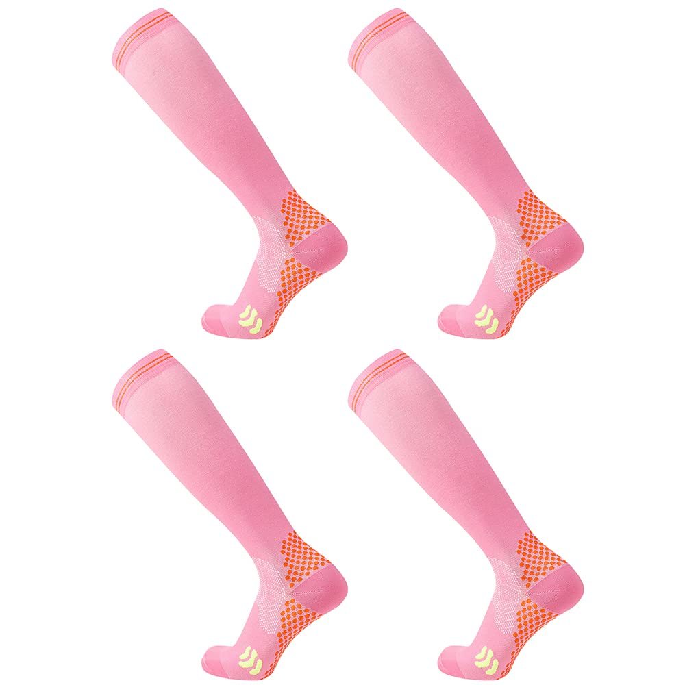 Compression Socks (2 Pair) for Men and Women 20-30 mmHg Compression Stockings Circulation for Cycling Running Support Socks