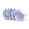 Glcksschmiedin - Set of 5 fabric masks in white for adults, cotton 3-ply, breathable, washable and perfect fit with soft adjustable rubbers, men and women view 1