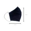 Glcksschmiedin - Set of 5 fabric masks in white for adults, cotton 3-ply, breathable, washable and perfect fit with soft adjustable rubbers, men and women view 2