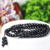 108 Meditation Beads Agate Crystal Necklace Jewellery for Women (Black 6mm) view 3