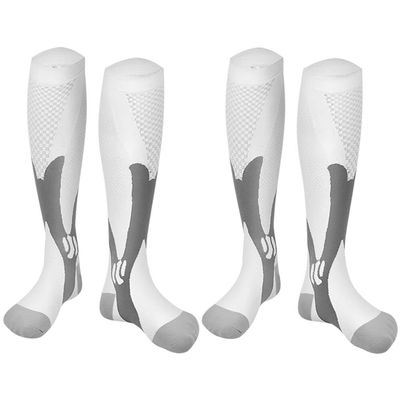 2 Pair Compression Socks Women & Men Compression Stockings 20-30mmHg Support Socks Knee High Cushioned Graduated Support Stockings for l Running, Athletic, Travel