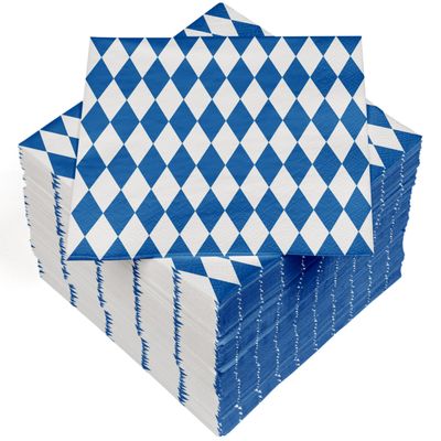 Heku 30243-B: 100 Napkins, 3-ply, Bavarian Blue, 33 x 33 cm