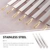 3pcs Stainless Steel Eyebrow Tweezers Metal Eyebrow Tweezers Hair Brow Tweezer Flat Tip Hair Metal Jewelry Tweezer Precision Makeup Tools view 3