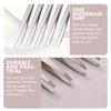 3pcs Stainless Steel Eyebrow Tweezers Metal Eyebrow Tweezers Hair Brow Tweezer Flat Tip Hair Metal Jewelry Tweezer Precision Makeup Tools view 4