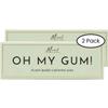 OH MY GUM! Natural Chewing Gum in Mint Pack of 2 (10 Pieces/Pack) | 100% Plant Based Aspartame Free Chewing Gum | Award Winning Sugar Free Chewing Gum & Good for Teeth | view 1