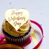 12 Valentine's Day Acrylic Cupcake Toppers Heart shaped Valentines toppers Love Valentine Toppers (MIRROR GOLD) view 3