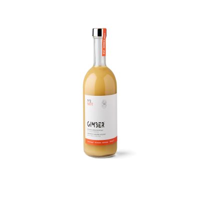 Gimber No.2 Brut Organic Ginger Concentrate 700ml l Less sugar | Made from Ginger, Yuzu Fruit & Lemon Thymee