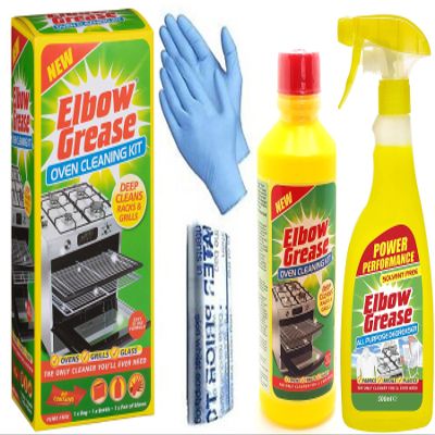 Oven Cleaning Kit | Heavy Duty Oven Cleaner +All Purpose Degreaser | Ideal Domestic Ovens and BBQ -500 ML Bottle | Complete Oven cleaning kit with Bags and Gloves