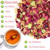 Plant Gift Rose Peppermint Beauty Tea, (Lemon, Papaya, Mango, Pineapple, Grape,) Caffeine Free - Loose Leaf - Bulk - Non GMO Hibiscus Iced Tea Bags, Herbal Tea, Health tea, 70G/2.5oz view 3