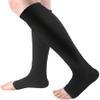 2 Pair Compression Socks Plantar Fasciitis Socks Arch Support Foot Socks Skin Protection High Support Stockings for Men Women (XXL, Black) view 2