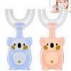 Fanshiontide Children's U Shaped Toothbrush, Pack of 2 Silicone Children's Toothbrushes, U Shape 2-6 Years, 360 Degree Toothbrush for Whole Mouth, Manual Toothbrush Massage Gums (2-6 Years) view 1