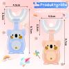 Fanshiontide Children's U Shaped Toothbrush, Pack of 2 Silicone Children's Toothbrushes, U Shape 2-6 Years, 360 Degree Toothbrush for Whole Mouth, Manual Toothbrush Massage Gums (2-6 Years) view 3