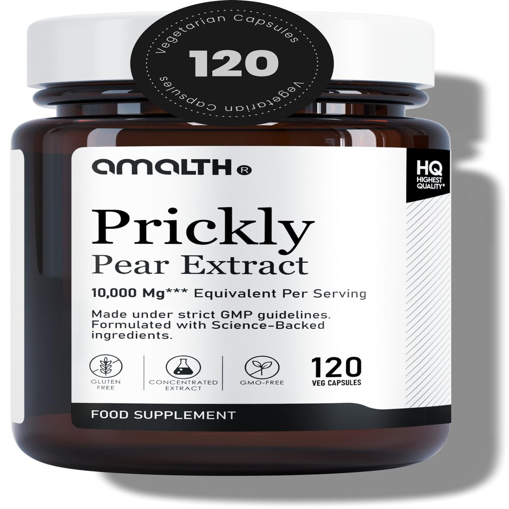 Prickly Pear Fruit Extract 10:1 1000mg 120 Capsules | High Strength Opuntia Ficus Indica | Vegan, Non-GMO, Premium Herbal Supplement for Daily Wellness
