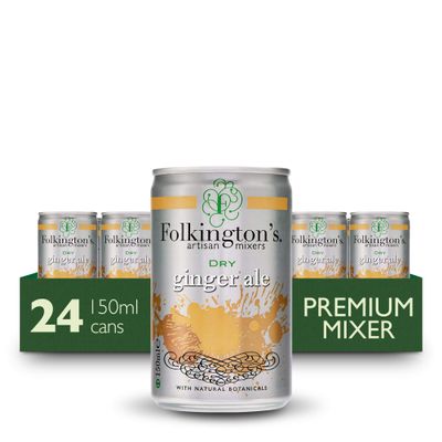 Folkingtons Dry Ginger Ale Mini Cans - 3x8x150ml