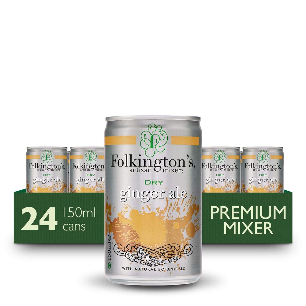 Folkingtons Dry Ginger Ale Mini Cans - 3x8x150ml