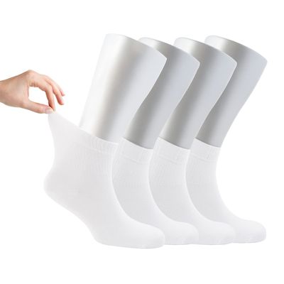 Cosyfeel Women Loose Diabetic Socks | 4-Pack Neuropathy Ankle Socks for Ladies | Super Soft Eco-Friendly Bamboo Material | Durable with Seamless Toe | Multicolour Patterns | 4 Seasons