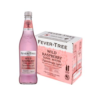 Fever-Tree Refreshingly Light Sweet Rhubarb & Raspberry Tonic Water 8 x 500ml