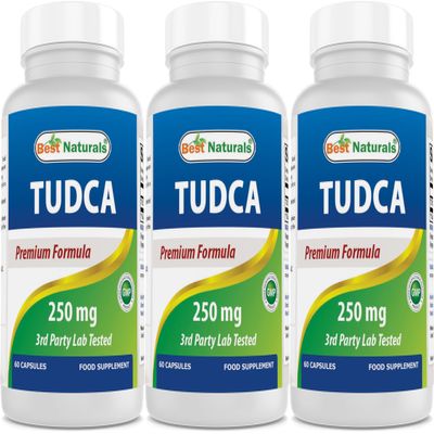 Best Naturals TUDCA 250mg (Tauroursodeoxycholic Acid) - 60 Veg Capsules - 2 Months Supply (60 Count (Pack of 3))