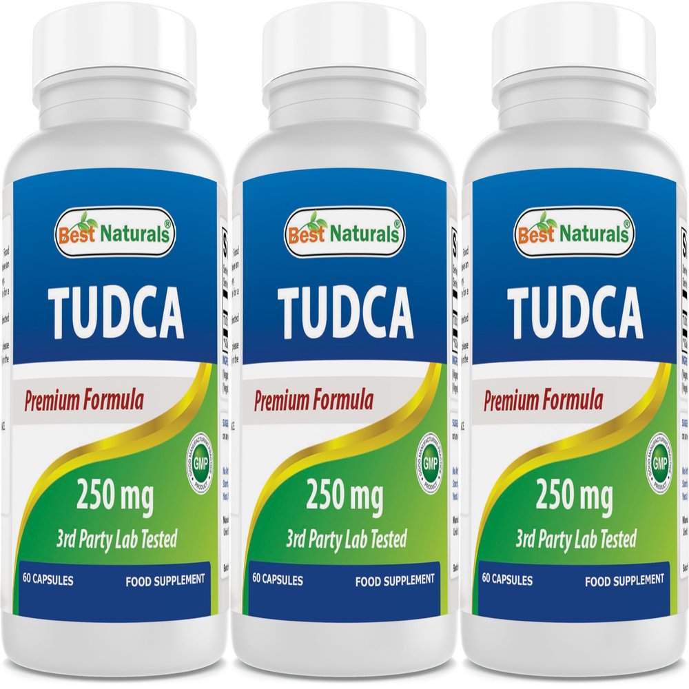 Best Naturals TUDCA 250mg (Tauroursodeoxycholic Acid) - 60 Veg Capsules - 2 Months Supply (60 Count (Pack of 3))