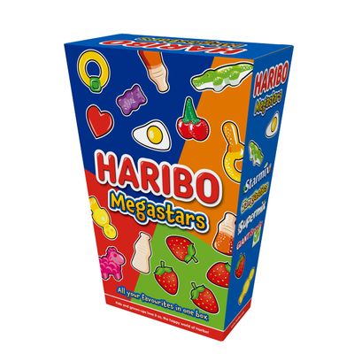 HARIBO Mega Stars Assorted Gummy Sweets Gift Box 800g