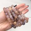 WKXCTS Bracelets Natural Jade Bracelet Women Jewelry Men Violet Golden Silk Jades Stone Bead Elastic Beaded Bangle Lucky Amulet Bracelets jewellery (Gem Color : Clear) view 3