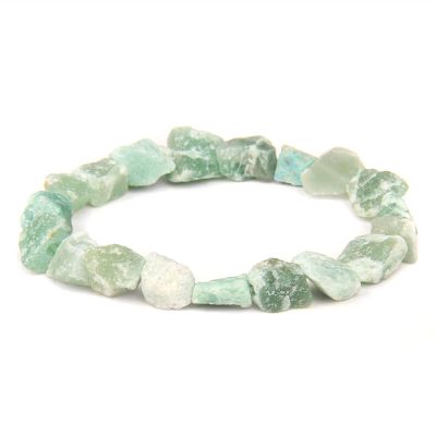 WKXCTS Bracelets 9-12mm Irregular Crystal Beads Bracelet Rough Natural Stone Rose Quartzs Bracelets Blue Lapis Lazuli Energy Bracelet Women Men jewellery (Length : 17CM, Metal Color : Green Fluorite)