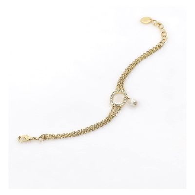 WKXCTS Bracelets Bracelet Gold Color Fashion Jewelry Women Pearl Diamonds Chain Bracelet Fashion Jewelry Vintage Design jewellery