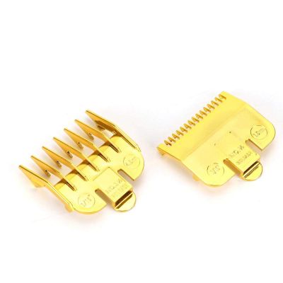 Hair Clipper Limit Comb, Reliable General Firm Guide Comb, For Hair Clipper Hairstylist Home Professional Hairstylist(Golden caliper 1.5MM+4.5MM)