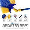 Long Reach Cobweb Brush Dust Cleaner | Extendable Feather Duster with Telescopic Pole from 115cm to 180cm | Angled Head Cobweb Duster for Ceiling and Indoor Corner Cleaning view 2