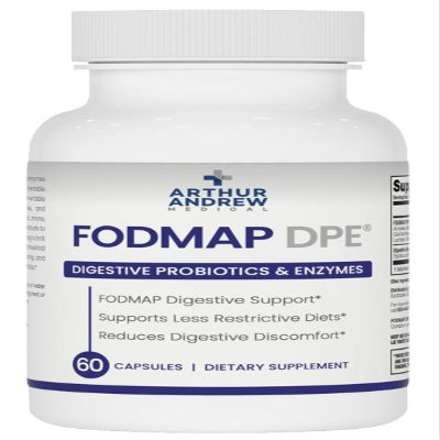 Arthur Andrew Medical - FODMAP DPE, Digestive Probiotics and Enzymes, Relief for FODMAP Intolerance and Highly Fermentable Foods, Vegan, Non-GMO, 60 Capsules