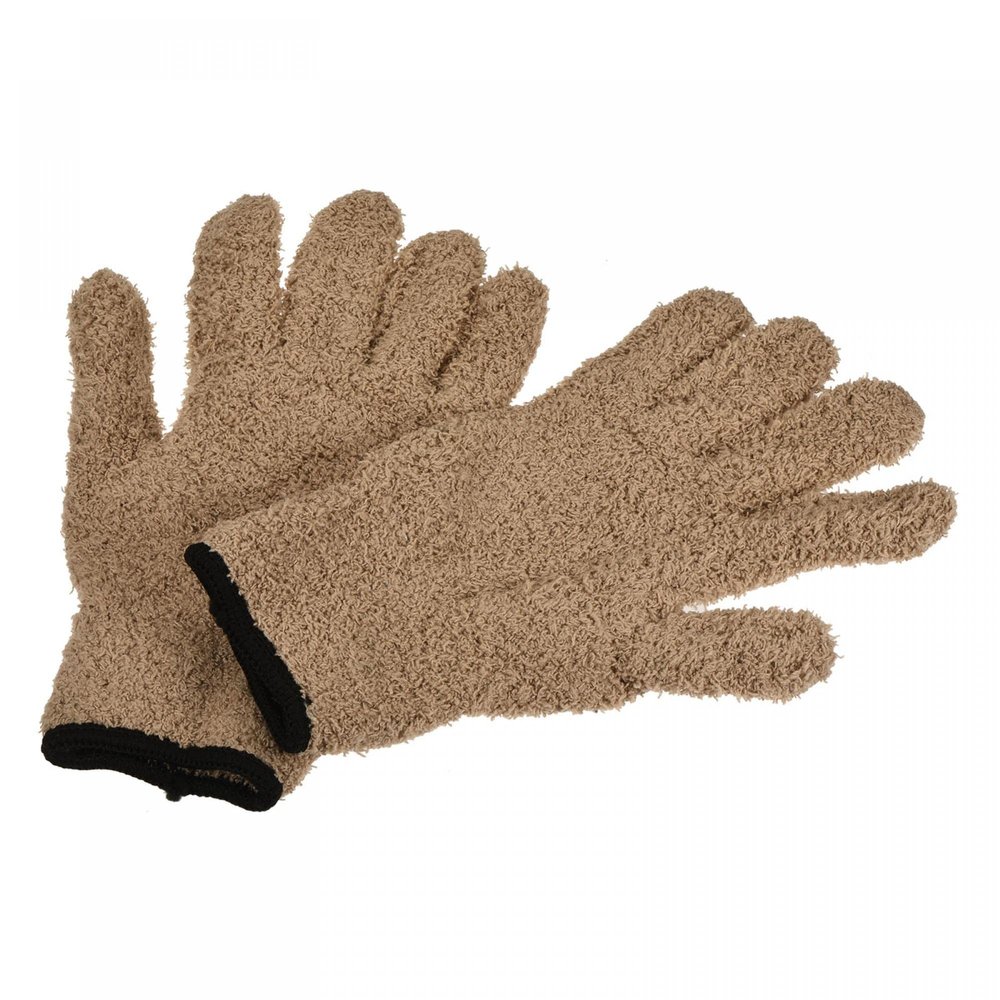 sourcing map Dusting Cleaning Gloves Microfiber Mittens for Plant Blinds Lamp Window, Brown 1 Pair