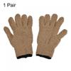 sourcing map Dusting Cleaning Gloves Microfiber Mittens for Plant Blinds Lamp Window, Brown 1 Pair view 3