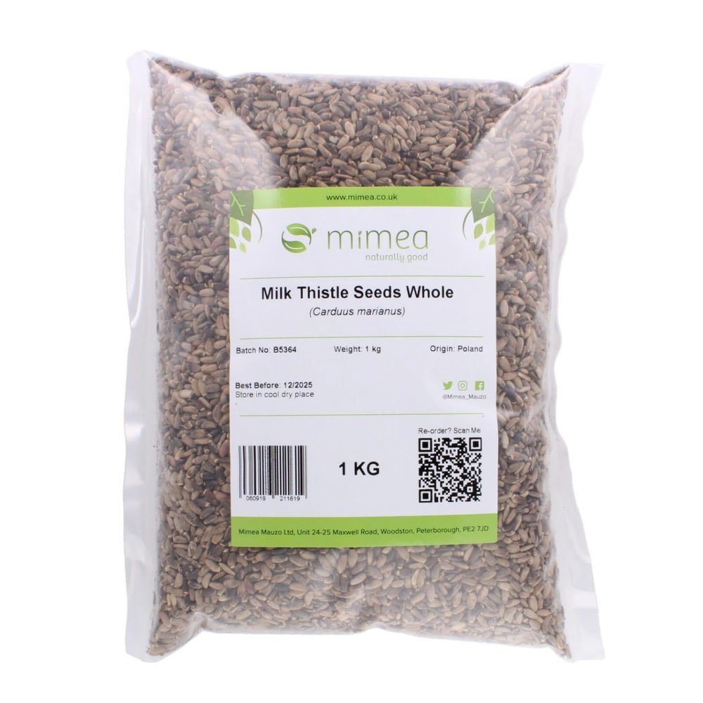 Mimea Milk Thistle Seeds Whole | 1kg | Quality Ingredients | Natural | No Additives | Liver Support