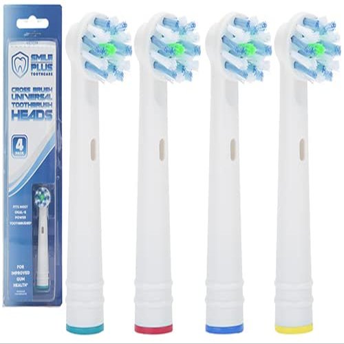Floss Action Replacement Toothbrush Head X4