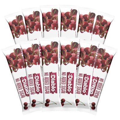 Diablo Yoghurt & Muesli Bar  No Added Sugar Healthy Snacks & Breakfast Bar Sweetened with Maltitol, Low Sugar Snacks Food, Great for Gifting, Work, School, or Travel  Cherry, 30g Each (Pack of 12)