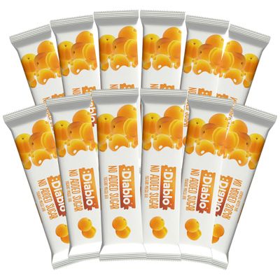 Diablo Yoghurt & Muesli Bar No Added Sugar Healthy Snacks & Breakfast Bar Sweetened with Maltitol, Low Sugar Snacks Food, Great for Gifting, Work, School, or Travel Apricot, 30g Each (Pack of 12)