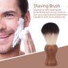 Shaving Brush, Beard Cleaning Brush, Professional Shaving Brush for Home Hair Salon, Portable Facial Hair Shaving Brush with Wood Handle, Hair Brush Tool Valentine's Day for Men view 2