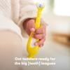 Frida Baby Training Toothbrush, 18-24 Months, Easy-Grip Handle, Triple Angle Bristles, Soft Toothbrush Bristles, Stay-Put Suction Cup view 2